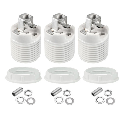 Porcelain threaded socket - porcelain, with