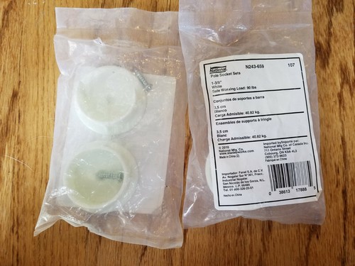 Pole socket set white - pole,